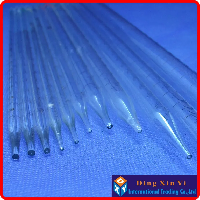 

(5 pieces/lot)2ml glass burette,resolution 0.02ml,graduated pipette,Glass measuring Pipette with coding gand