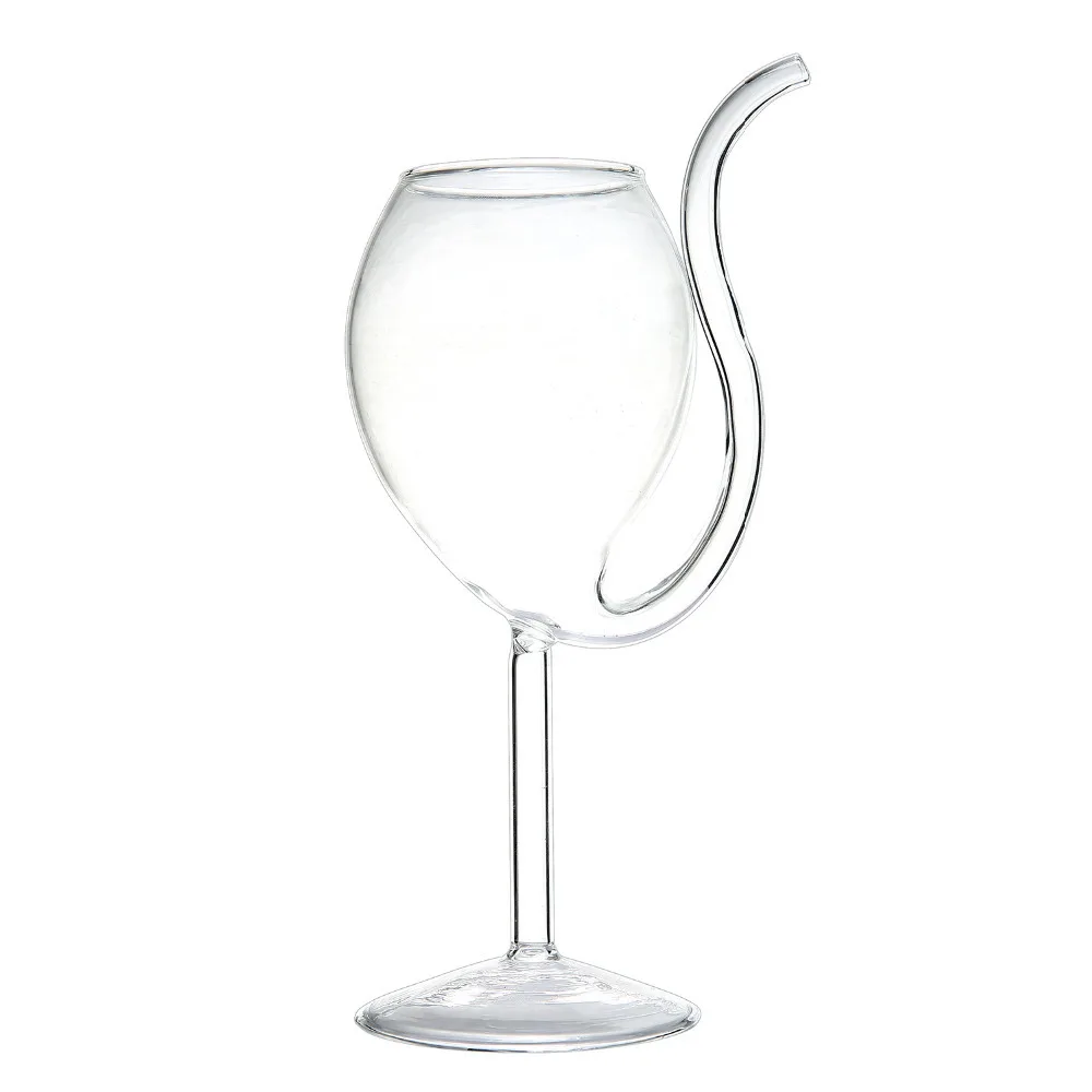 Прозрачная стеклянная чашка для вина, стеклянная посуда, кружка, трубочка для коктейля, чашка со встроенной трубочкой для питья, соломинка для дома, бара, вечерние
