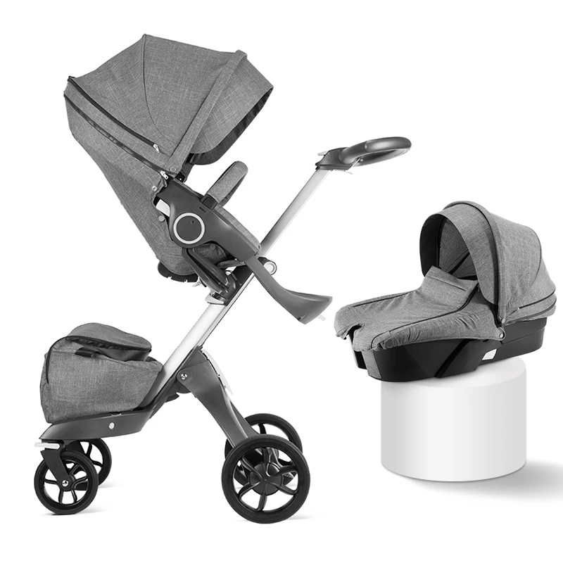 

Douxbebe high view baby push driver can sit can lie down folding shock absorber imported brand baby cart stokk