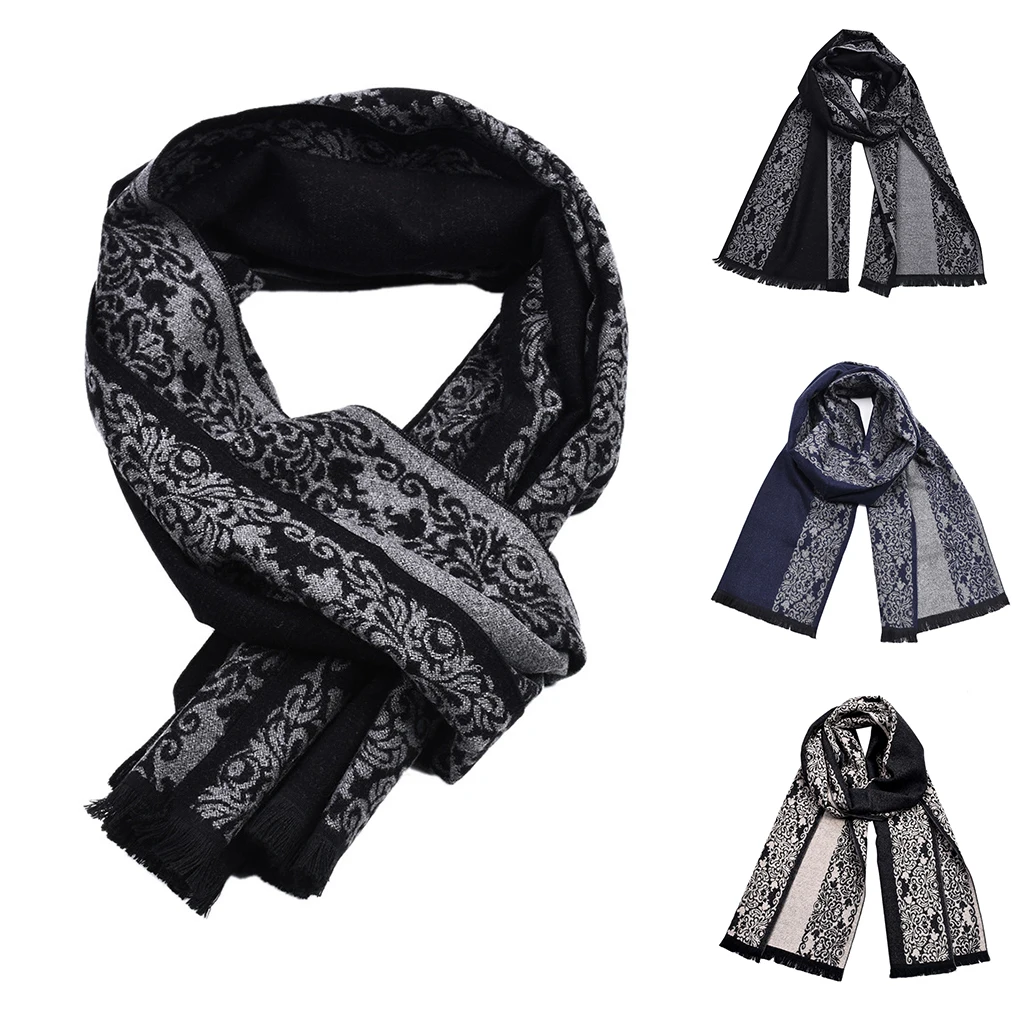 Winter Scarf Couples Flower Pattern Women Men Shawl Blanket Scarf Winter Autumn Neckwear Neck Warmer