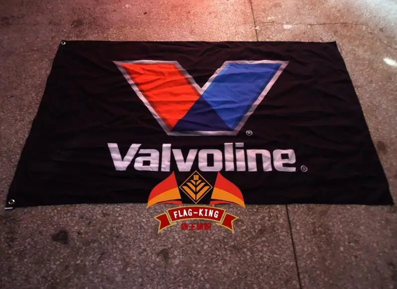 Bandiera Del Marchio Valvoline Logo, 100% Flag King Polyster
