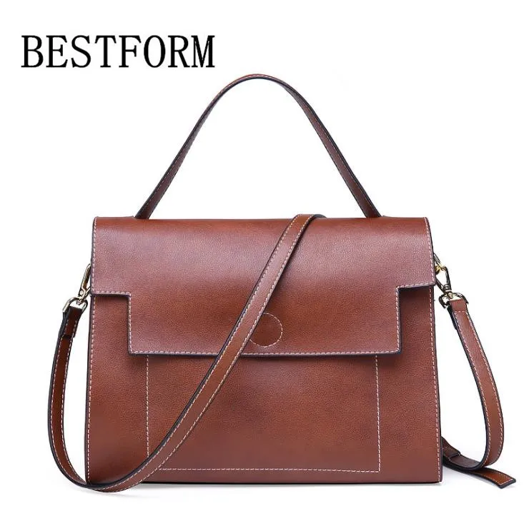 

100% leather handbag 2019 new European and American Fan Tongqin casual wild shoulder bag NEW bag leather handbag