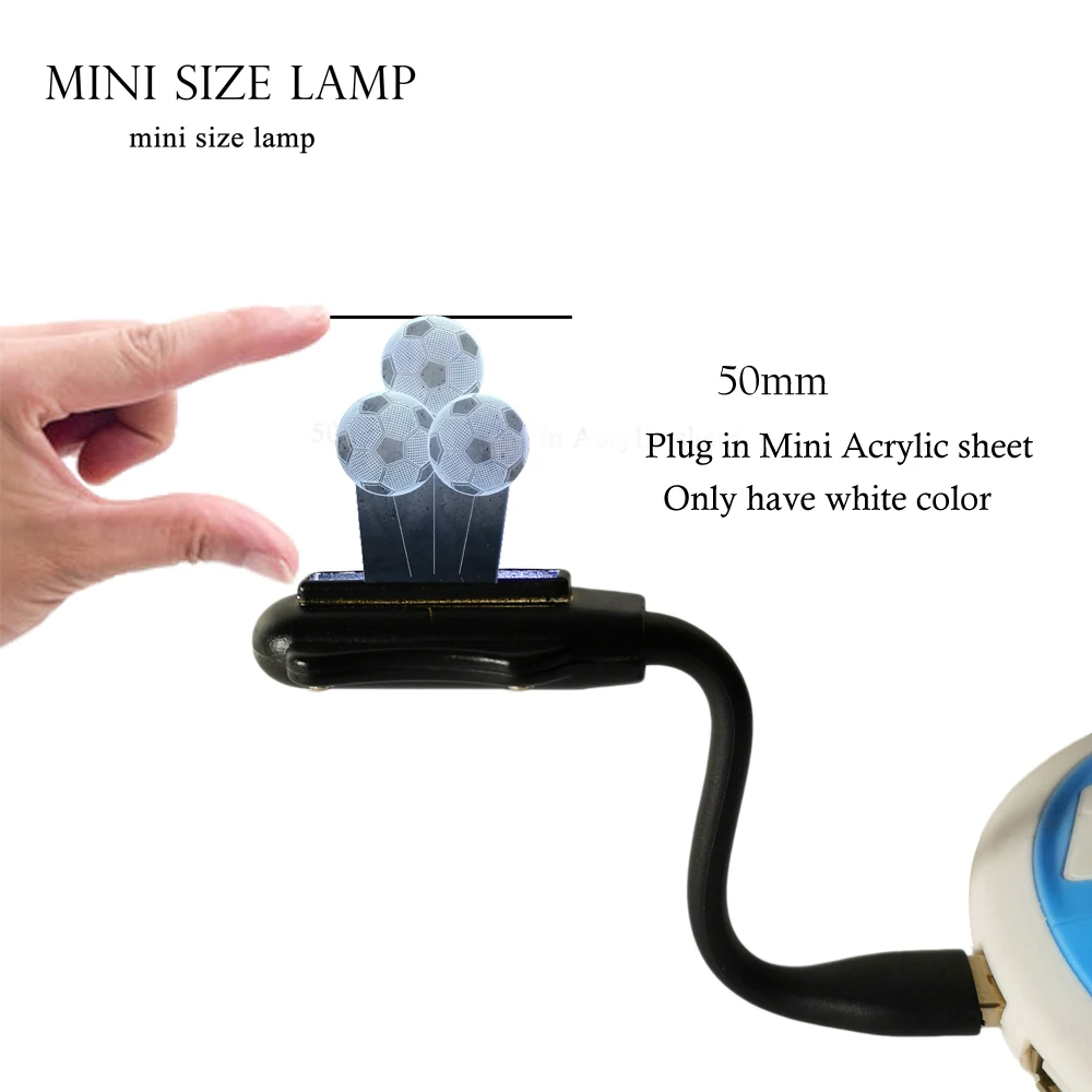 Креативный футбольный воздушный шарик ночник Спортивный 3D светодиодный USB лампа RC сенсорный пульт дистанционного управления красочный градиентный визуальный подарок для мальчика - Испускаемый цвет: MINI 1 WHITE COLOR