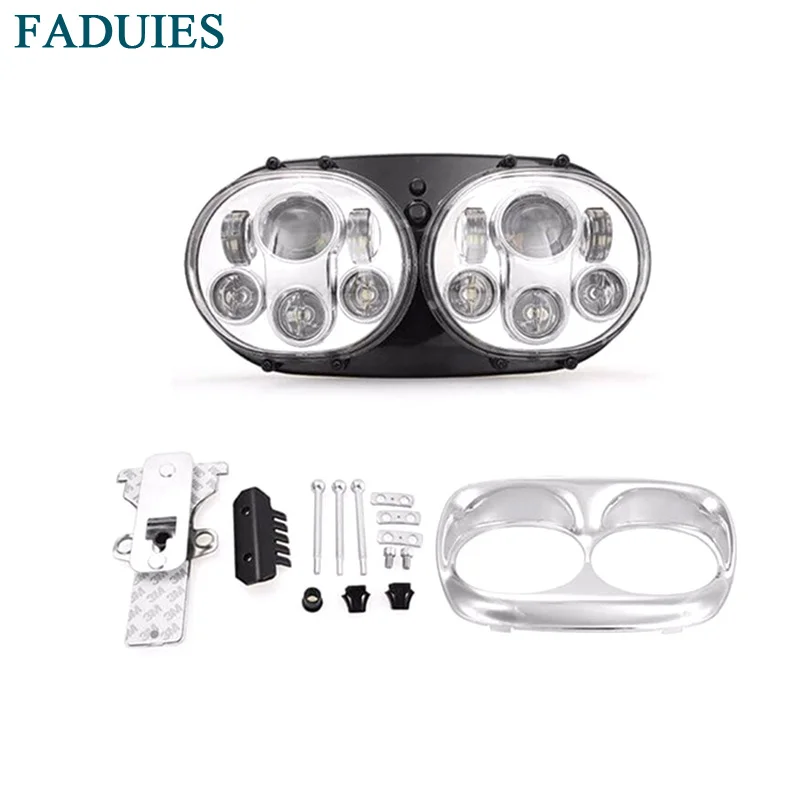 FADUIES 5.75 inch dual LED headlamps Harley Motorcycle 5 34 90W Led Motorcycle headlight For harley-davidson Road Glide dual (2)