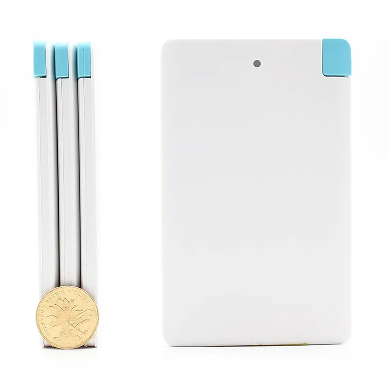 

powerbank slim 3000mAh Portable slim Charger Backup External Battery build in cable Pover Bank promotion gifts customer logo
