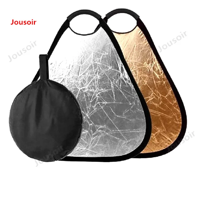 

Two-in-all reflector portable Reflector 60CM Hand-held reflector gold and silver reflector triangular filling plate CD50 T03
