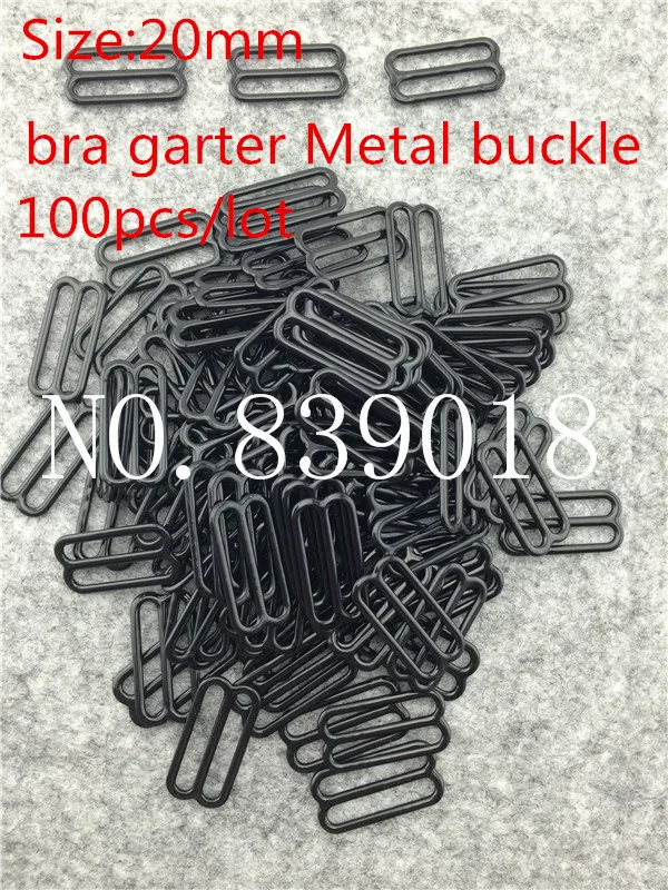 

20mm black color hot sale100pcs/lot 8design Bra Buckles Clip Strap Holders Metal Adjustable buckle clip