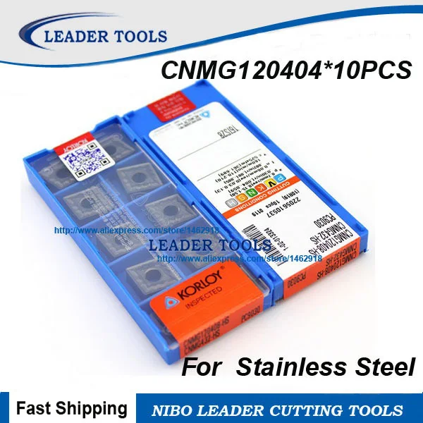 

CNMG120404 PC9030*10pcs Carbid Turning Inserts for Lathe Holder MCLNR/MCRNR/MCKNR,Turning tip cutting blade for Stainless Steel