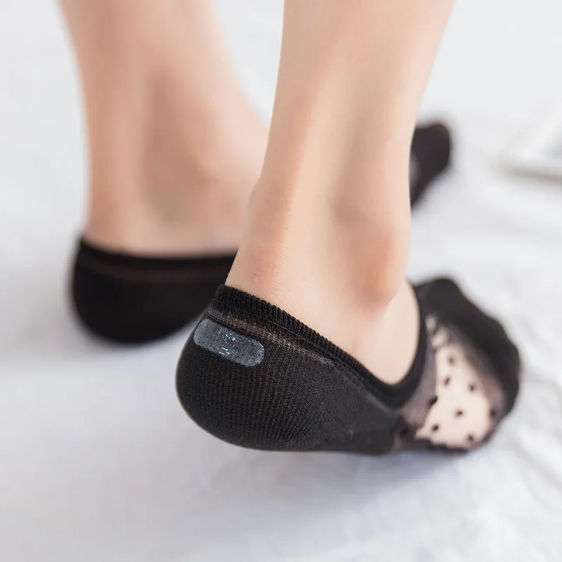 Летние новые женские Короткие хлопковые носки повседневные кружевные сетчатые короткие носки с закрытым носком невидимые дышащие чулки