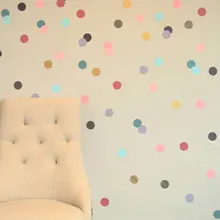 24 шт. 4 см конфетти в горошек наклейки, Съемные Наклейки на шкаф, девчачьи Бейтс металлические виниловые DIY настенные искусства, M2S1