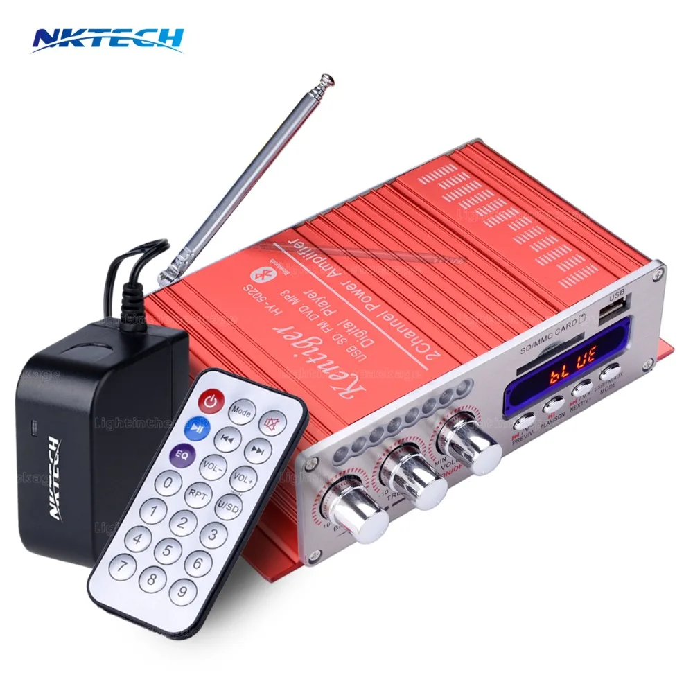 HY502S FM Audio MP3 Speaker Car Bluetooth Amplifier HiFi Mini 2Channel