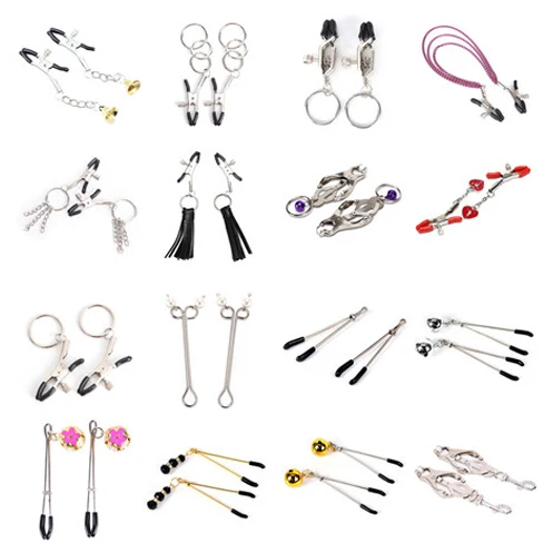1 pair /1pcs Exotic Accessories Metal Bell Nipple Clamps With Chain Clips