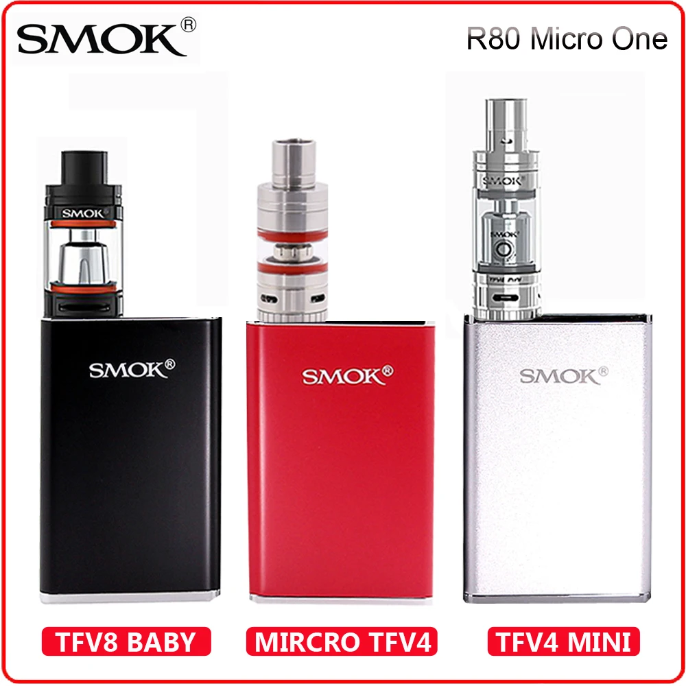 

Original SMOK Micro One R80 TC box Mod 4000mah Built-in Battery Vape e cigarette with V8 baby / micro tfv4 / tfv4 mini Vaporizer