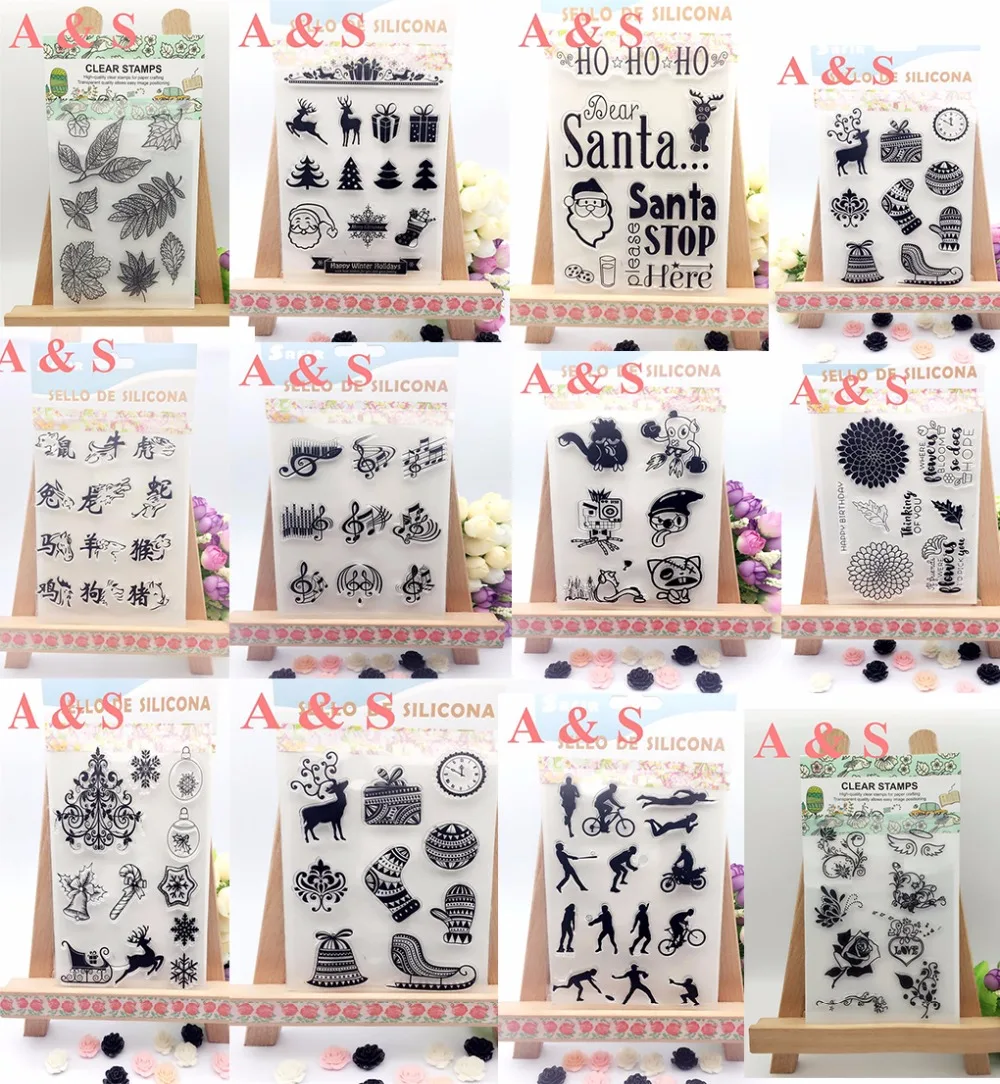 

12Designs Bird Wood Home Sport Sign Christmas Transparent Clear Stamp DIY Silicone Seals Scrapbooking/Card Making/Photo Album