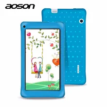 Лучший подарок 7 дюймов дети ПК таблетки 8 ГБ + 1 ГБ AOSON M751 Android 5.1 Quad Core IPS Экран Образование планшет двумя камерами WI-FI babypad