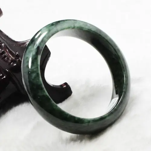 

02029 Certified Grade "A" Natural Green Jadeite Jade Gems Bangle Bracelet