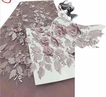 

Soft Bridal Net Lace Fabric High Quality Nigerian Lace Fabrics For Wedding Beads Lace FABRIC peach color tulle lace fabric