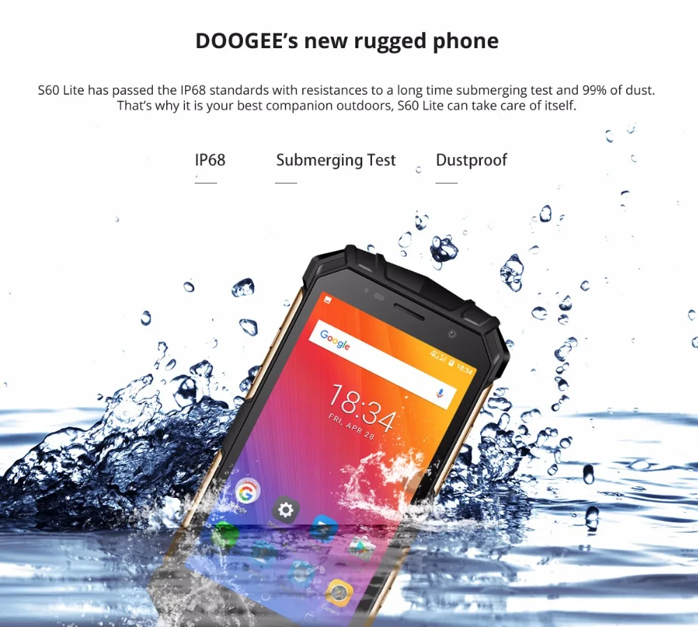 DOOGEE S60 5,2 дюймов ram 4 Гб rom 64 Гб MTK Helio P25 Восьмиядерный 2,5 ГГц 4G LTE мобильный телефон 5580 МП мАч батарея