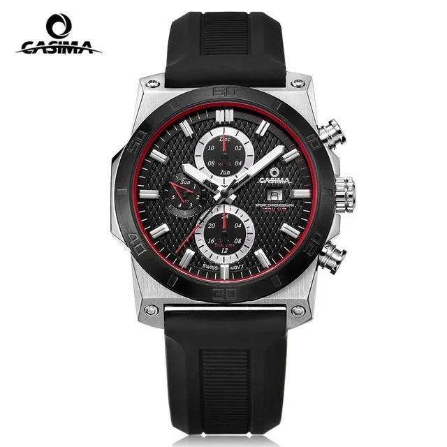 

CASIMA Fashion Brand Sport Quartz Watches Men reloj hombre Casual Silicone band 100m Waterproof Men Watch Male montre homme