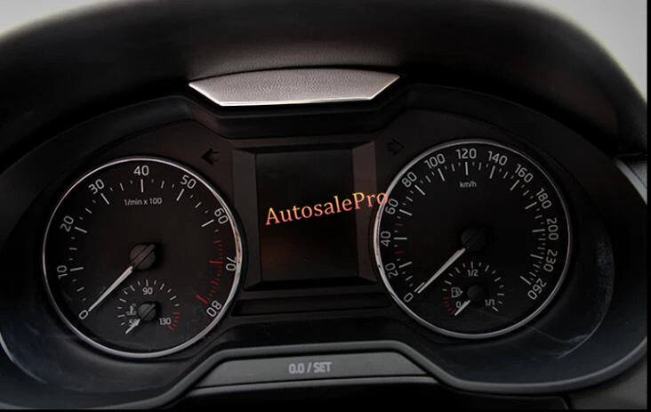 

Steel matt Console Centre Odometer Gauge Cover Trim for Skoda Octavia MK3 A7 2015 2016
