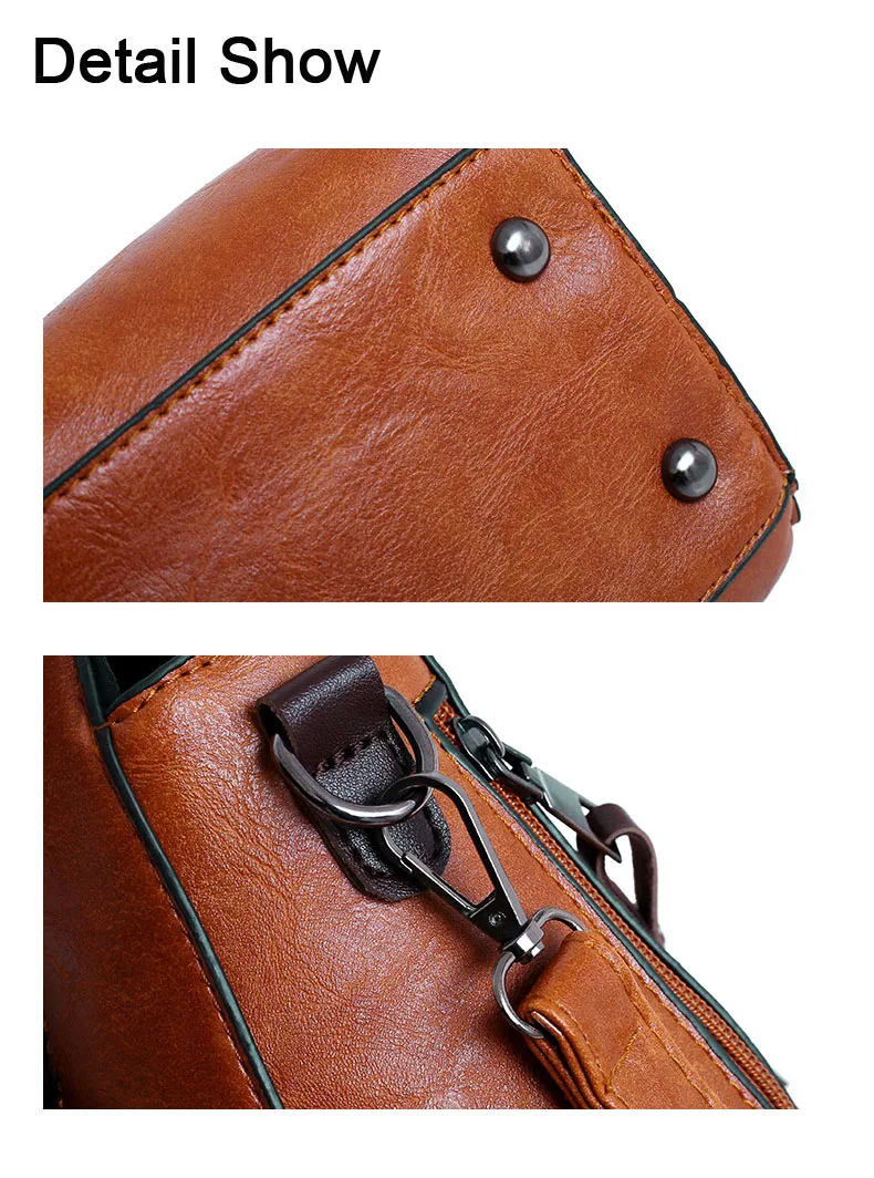 4pcs sets Fashion Vintage Handbag for Women Medium High Quality Oil Leather Shoulder Crossbody Bag Brown Black Female Tote Purse (12)