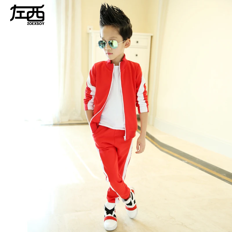 2016 spring new in male child casual sports set child boy twinset sportswear clothing set