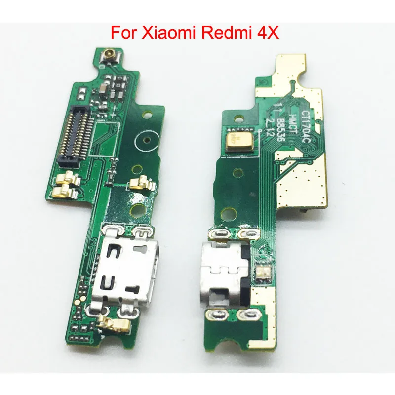 10 шт./партия USB порт зарядное устройство док-станция разъем плата с зарядным портом Flex для Xiaomi redmi 4A 4X Prime 5 6 Note 3 5 6 S2 5A 7 Pro