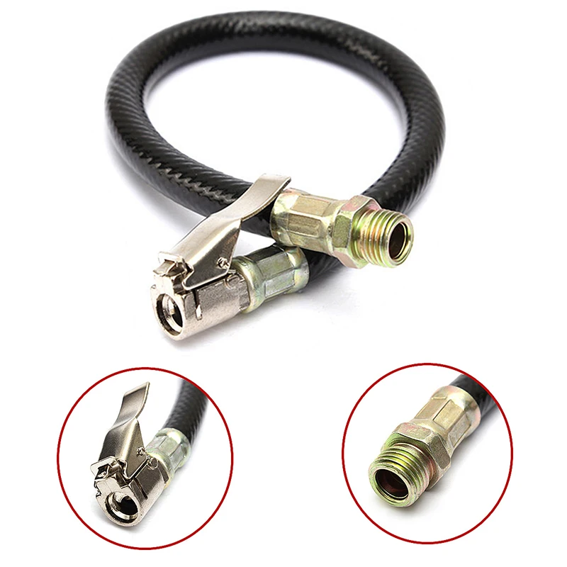 1Pcs Tire Inflator Hose Fast Inflatable Rods Clip Tyre Tire Inflator Hose Flexible For Car Automobile Bike Bicycle Accessories