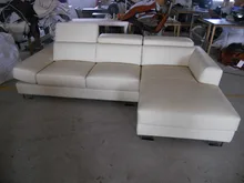 Modern últimas novela home beige esquina elefante vaca sofá de cuero muebles de sala sofá #8271