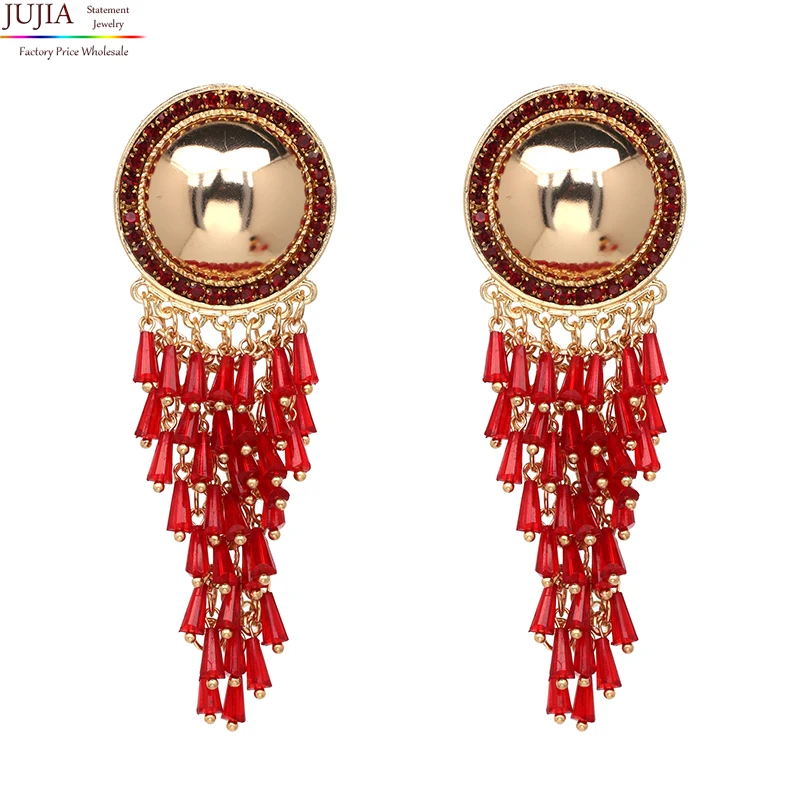 Женские серьги с кристаллами JUJIA капельки Firenze Fringe модные кисточками|earrings dangle|dangle