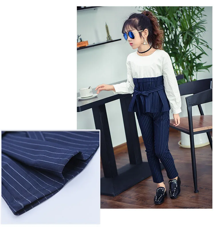 Striped Patchwork Teenage Kids Girls Outfits Girls Clothes 2019 Spring Autumn Little Girl Sets School Stripe Long Pants Suits  4 5 6 7 8 9 10 11 12 13 14 15 years toddler  teenage  children girls clothes girls outfits (11).jpg