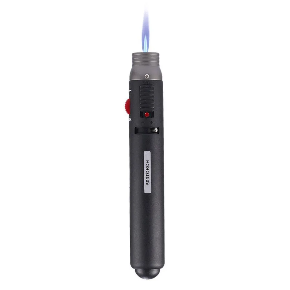 Outdoor Lighter 1300 degree 503 Torch Jet Flame Pencil Butane Gas Refillable Fuel Welding Soldering Pen Drop Shipping Outdoor Lighter 1300 degree 503 Torch Jet Flame Pencil Butane Gas Refillable Fuel Welding Soldering Pen Drop Shipping