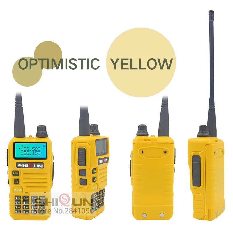 Ham радио для охоты SQ-UV25 двухдиапазонный 5W VHF UHF иди и болтай Walkie Talkie “иди и обновление Baofeng UV-82 УФ 5R UV-5R иди и болтай Walkie Talkie S UV-R50 R50-2 - Цвет: Цвет: желтый