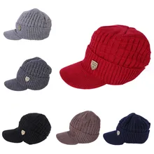Мужской зимний бал шапка вязаный, шерстяной Модный корейский теплый велосипедная ветровка зимняя шапка мужская шляпа