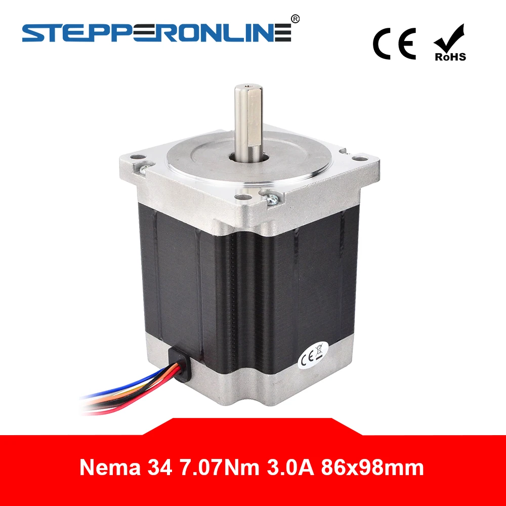 Nema 34 Stepper Motor 7.07nm(1001oz.in) 86x98mm 8 Wires 1.8 Deg For Cnc