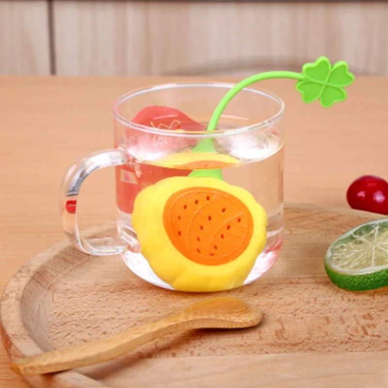 

Fruit watermelon Pitaya Shape Silicone Tea Strainer Herbal Spice Infuser Filter Diffuser Kitchen Tools filter tea making device