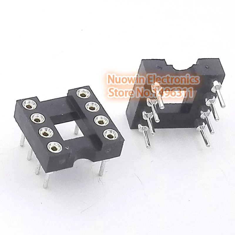 

30pcs Round Hole 8 Pins 2.54MM DIP IC Sockets Adaptor Solder Type IC Connector