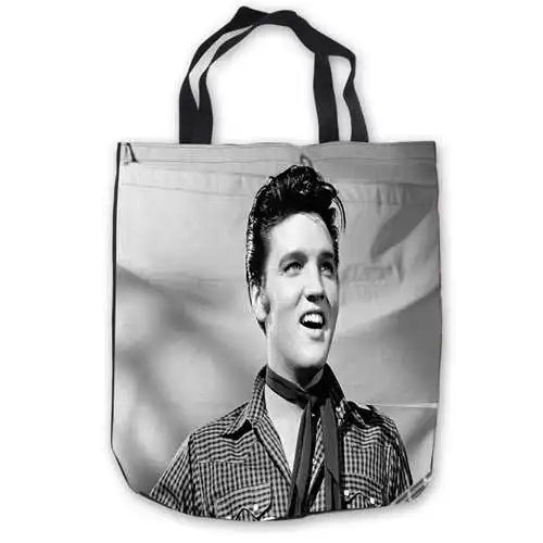 

Custom Canvas Elvis-Presley- (1) Tote Hand Bags Shopping Bag Casual Beach HandBags Foldable 180911-02-77