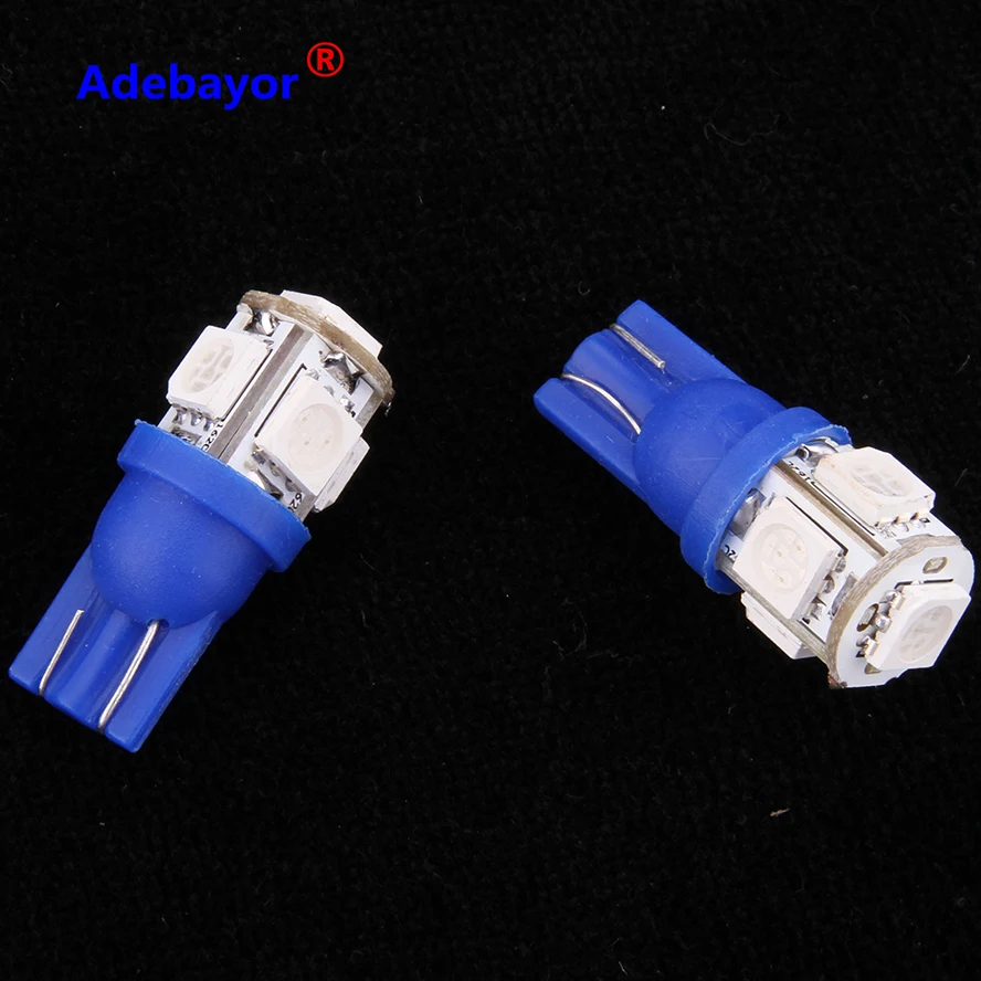 100 шт./лот T10 194 168 192 W5W 5050 smd 5smd супер яркий Авто светодиодное освещение автомобиля на танкетке белого и черного, красного, синего, желтого, розового, зеленого цвета