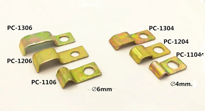 6mm dia/Single side fixture oil tube/pipe/hose clamps PC-1106 for centralized lubrication system/CNC machine center
