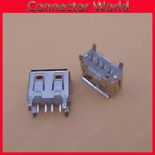 100 шт. материнская плата для ноутбука micro 2,0 USB 4pin 4 pin DC белый Тип плоский угол 180 градусов Женский Разъем для печатной платы разъем