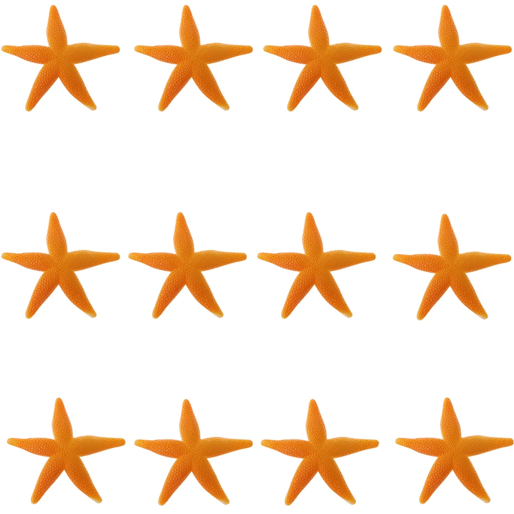 12Pcs Plastic Starfishes Ocean Animal Model Figures Educational Toys Home Decor Kids Birthday Gift