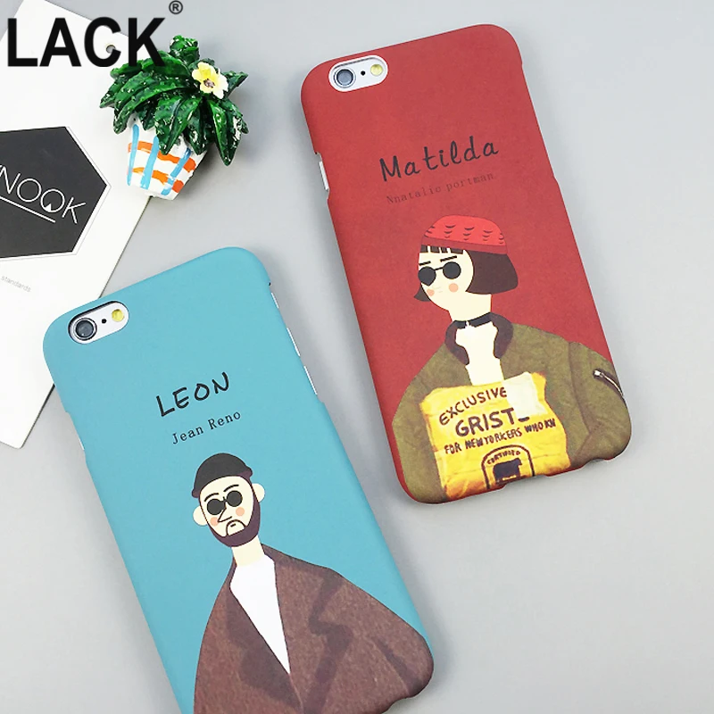 

LACK Leon and Mathilda The Professional Killer Case For iphone 6S 6 Plus Cartoon Hard PC Cover Movie Pattern Phone Cases Fundas