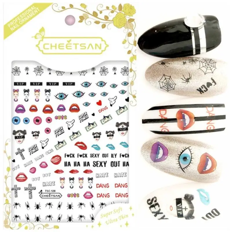 

Newest TSC-128 3d nail art sticker Japan Korea style nail decals stamping DIY nail decorations tools nail wraps template