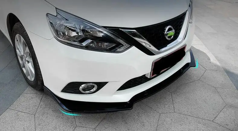 

ABS Front car Bumper Lip Spoiler Diffuser Cover Fit For 16-18 Nissan Sentra 2016 2017 2018 BY EMS