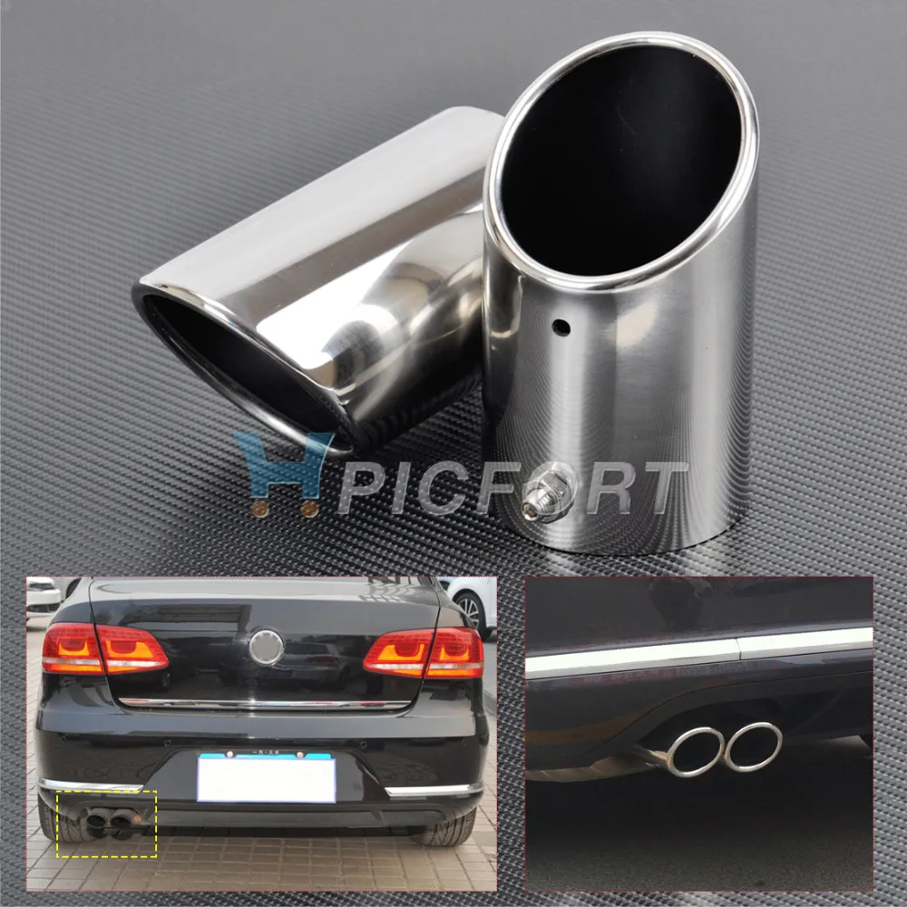 Replacement for VW SCIROCCO 08-14 Stainless Steel Rear Tailpipe Trim Tip