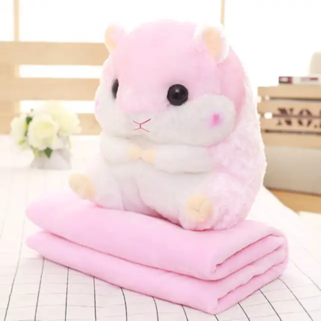 Animal Plush Toys Pillow Blanket Hamster Kawaii Pelucias Soft Toys