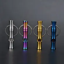 Свисток из нержавеющей стали бамбуковой формы детский подарок на открытом воздухе выживания большой децибел водонепроницаемый прочный свисток