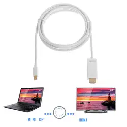 Mini Displayport Thunderbolt к HDMI 6 футов кабель с аудио позолоченный шнур для MacBook iMac LG51 Surface Pro Dock