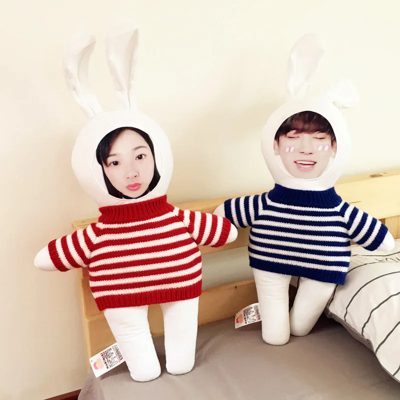 Diy Cartoon 60cm/95cm Large Photo customized pillow rabbit cushion Creative Christmas gift plush cushions Baby Doll Birthday Diy Cartoon 60cm/95cm Large Photo customized pillow rabbit cushion Creative Christmas gift plush cushions Baby Doll Birthday